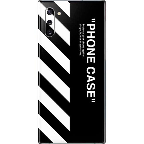 Black and White Stripes Galaxy Note 10 Skin