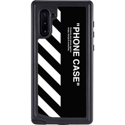 Black and White Stripes Galaxy Note 10 Waterproof Case