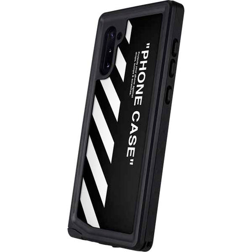 Black and White Stripes Galaxy Note 10 Waterproof Case