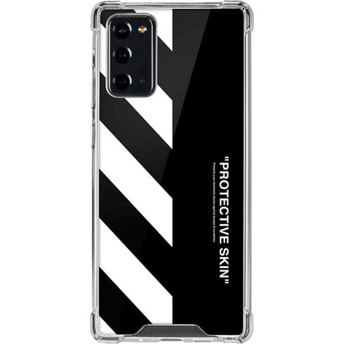 Black and White Stripes Galaxy Note20 5G Clear Case