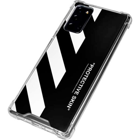 Black and White Stripes Galaxy Note20 5G Clear Case
