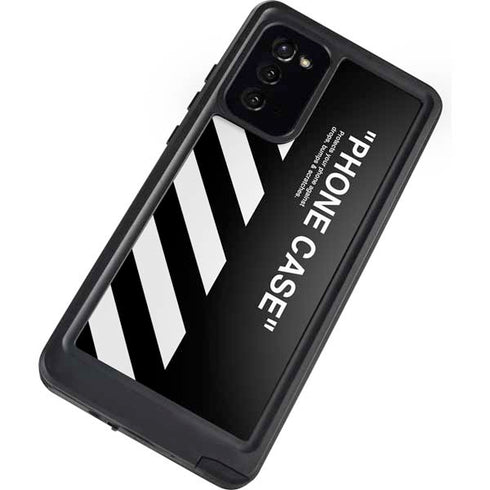 Black and White Stripes Galaxy Note20 5G Waterproof Case