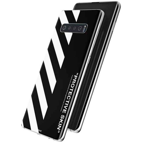 Black and White Stripes Galaxy S10 Skin
