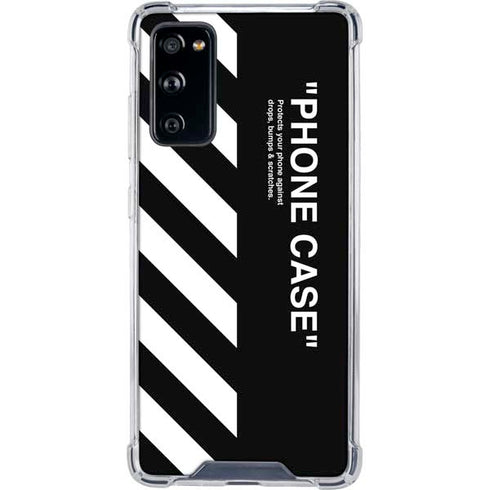 Black and White Stripes Galaxy S20 FE Clear Case