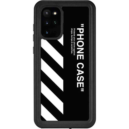 Black and White Stripes Galaxy S20 Plus Waterproof Case