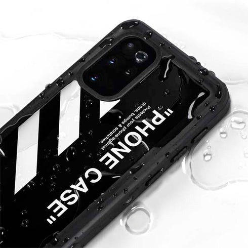 Black and White Stripes Galaxy S20 Plus Waterproof Case