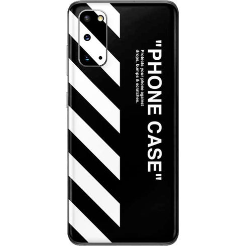 Black and White Stripes Galaxy S20 Skin