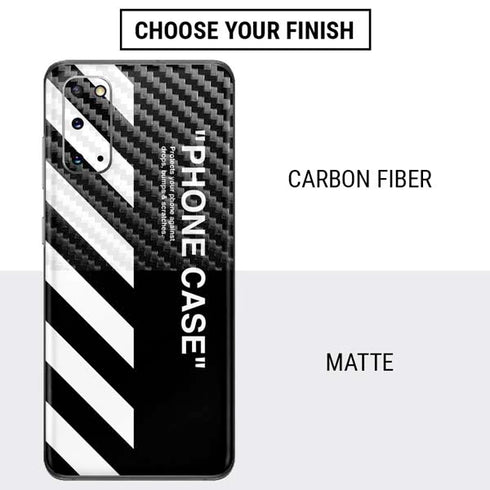 Black and White Stripes Galaxy S20 Skin