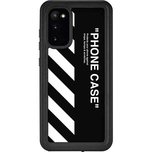 Black and White Stripes Galaxy S20 Waterproof Case