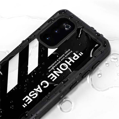 Black and White Stripes Galaxy S20 Waterproof Case