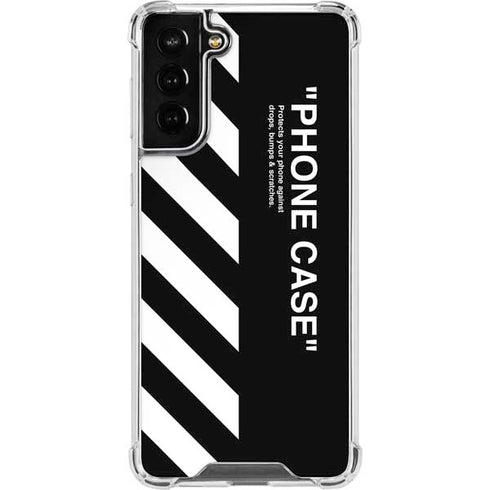 Black and White Stripes Galaxy S21 FE Clear Case