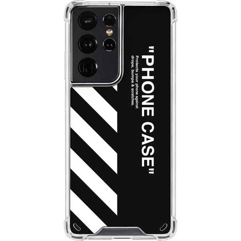 Black and White Stripes Galaxy S21 Ultra 5G Clear Case