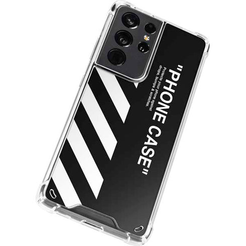 Black and White Stripes Galaxy S21 Ultra 5G Clear Case