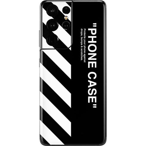 Black and White Stripes Galaxy S21 Ultra 5G Skin