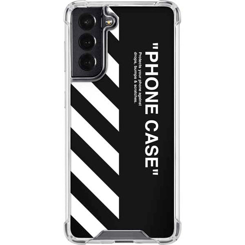 Black and White Stripes Galaxy S22 Clear Case