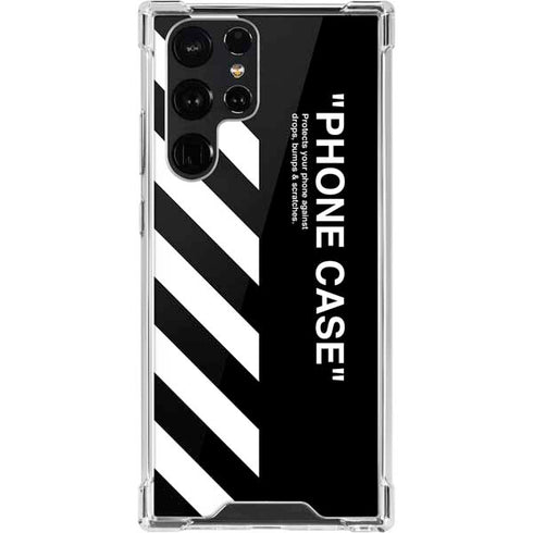 Black and White Stripes Galaxy S22 Ultra Clear Case