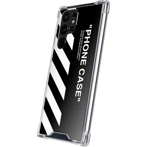 Black and White Stripes Galaxy S22 Ultra Clear Case