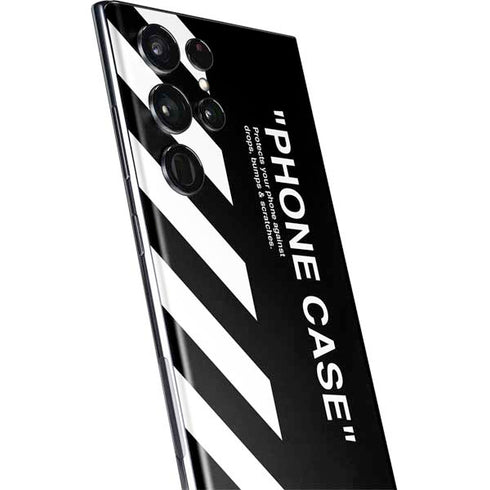 Black and White Stripes Galaxy S22 Ultra Skin