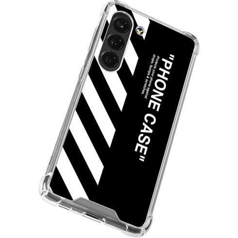 Black and White Stripes Galaxy S23 Clear Case