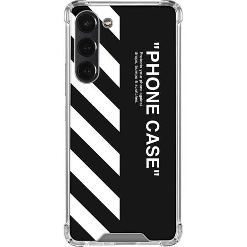 Black and White Stripes Galaxy S23 Plus Clear Case