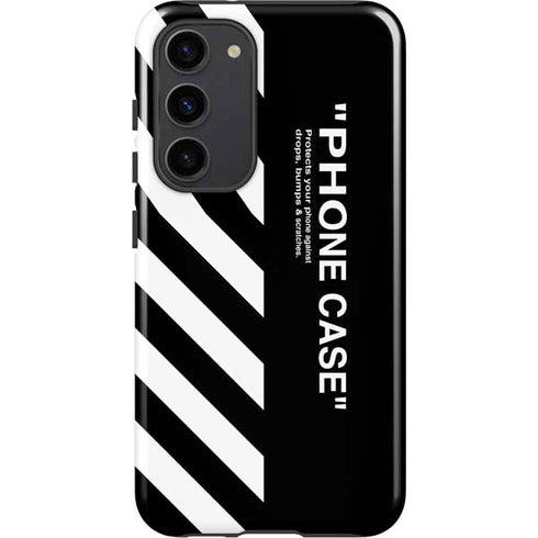 Black and White Stripes Galaxy S23 Plus Pro Case
