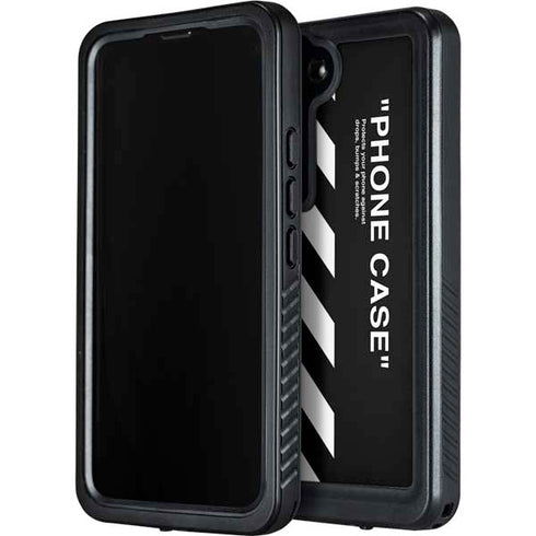 Black and White Stripes Galaxy S23 Plus Waterproof Case