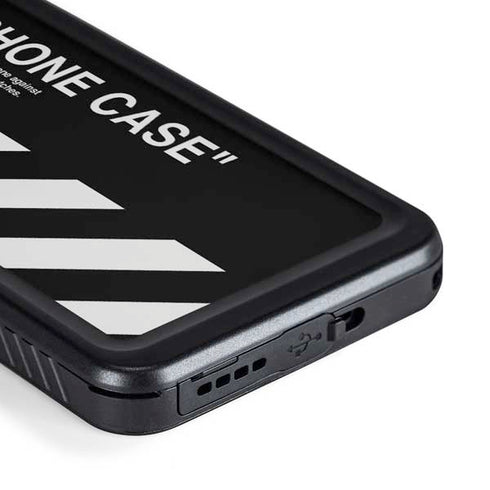 Black and White Stripes Galaxy S23 Plus Waterproof Case