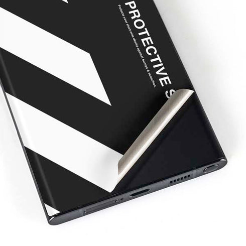 Black and White Stripes Galaxy S23 Ultra Skin