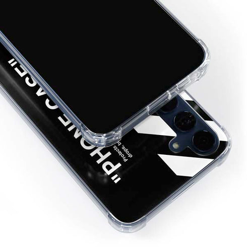 Black and White Stripes Galaxy S24 Clear Case