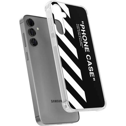 Black and White Stripes Galaxy S24 Plus Clear Case