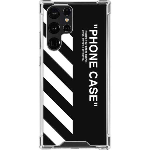 Black and White Stripes Galaxy S24 Ultra Clear Case