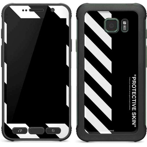 Black and White Stripes Galaxy S7 Active Skin
