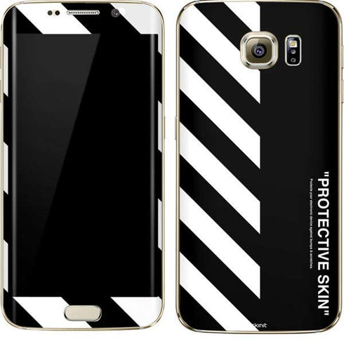 Black and White Stripes Galaxy S7 Edge Skin
