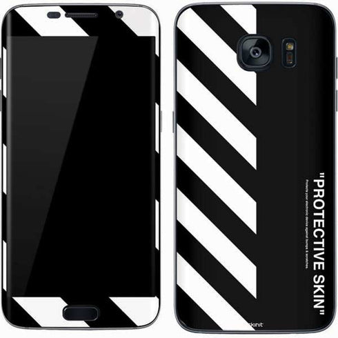Black and White Stripes Galaxy S7 Skin