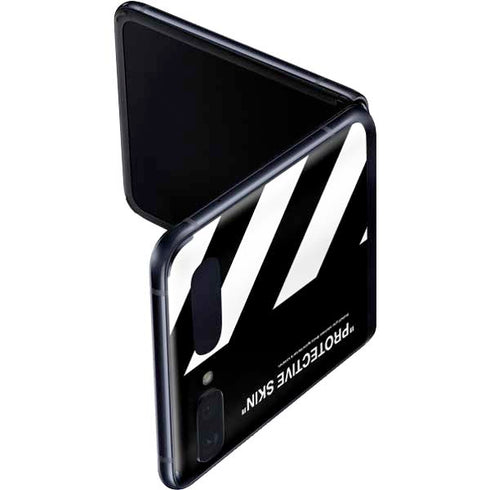 Black and White Stripes Galaxy Z Flip Skin