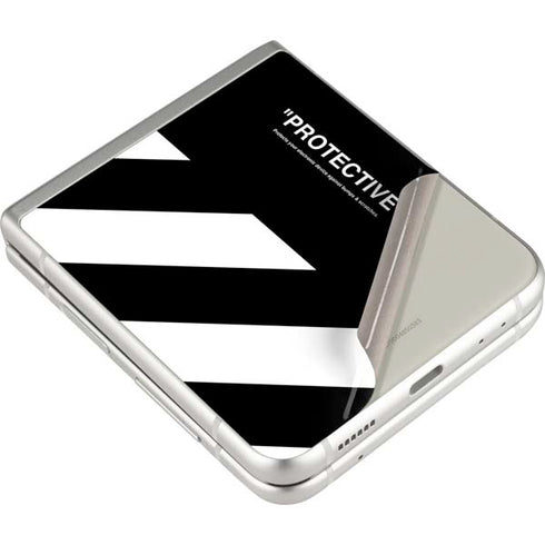 Black and White Stripes Galaxy Z Flip3 5G Skin