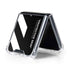Black and White Stripes Galaxy Z Flip5 5G Clear Case