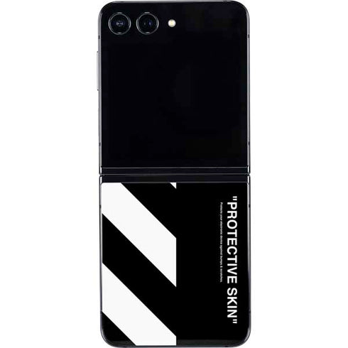 Black and White Stripes Galaxy Z Flip5 5G Skin