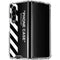 Black and White Stripes Galaxy Z Fold4 5G Clear Case