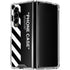 Black and White Stripes Galaxy Z Fold4 5G Clear Case