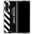 Black and White Stripes Galaxy Z Fold4 5G Clear Case
