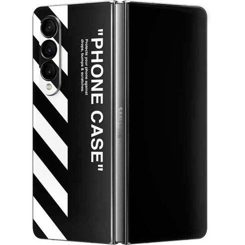 Black and White Stripes Galaxy Z Fold4 5G Skin