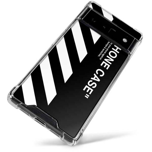 Black and White Stripes Google Pixel 6 Clear Case