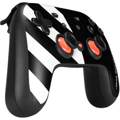 Black and White Stripes Google Stadia Controller Skin