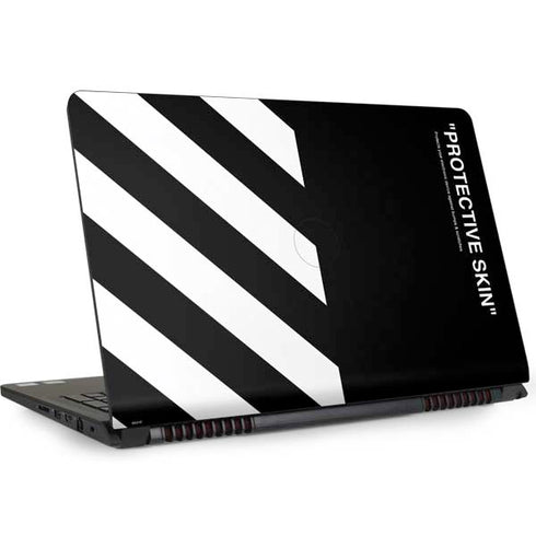 Black and White Stripes Dell Inspiron Skin