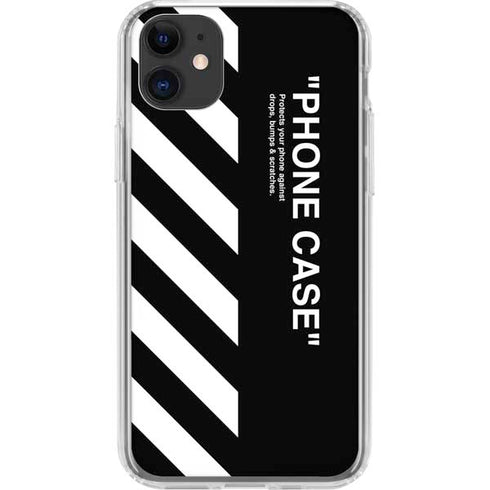 Black and White Stripes iPhone 11 Clear Case