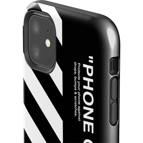 Black and White Stripes iPhone 11 Impact Case