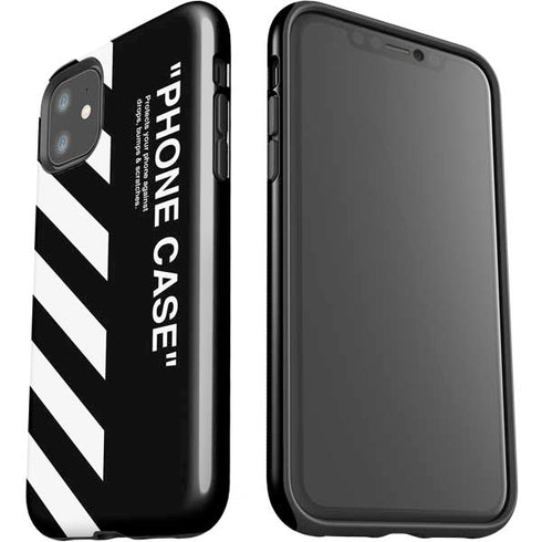 Black and White Stripes iPhone 11 Impact Case