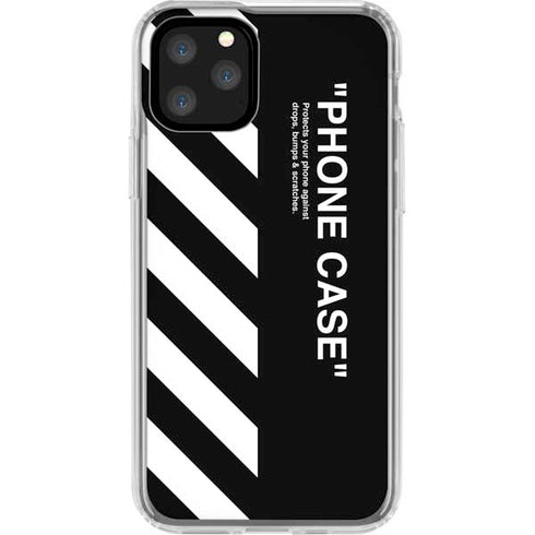 Black and White Stripes iPhone 11 Pro Clear Case