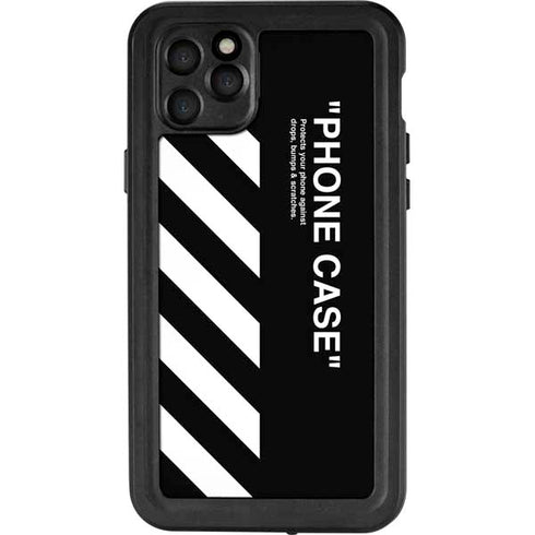 Black and White Stripes iPhone 11 Pro Max Waterproof Case